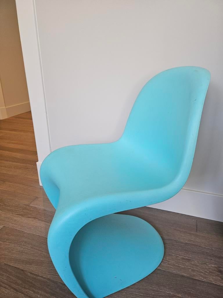 Vitra junior Panton stoel - blauw, Ophalen, Kunststof, Gebruikt, Overige kleuren