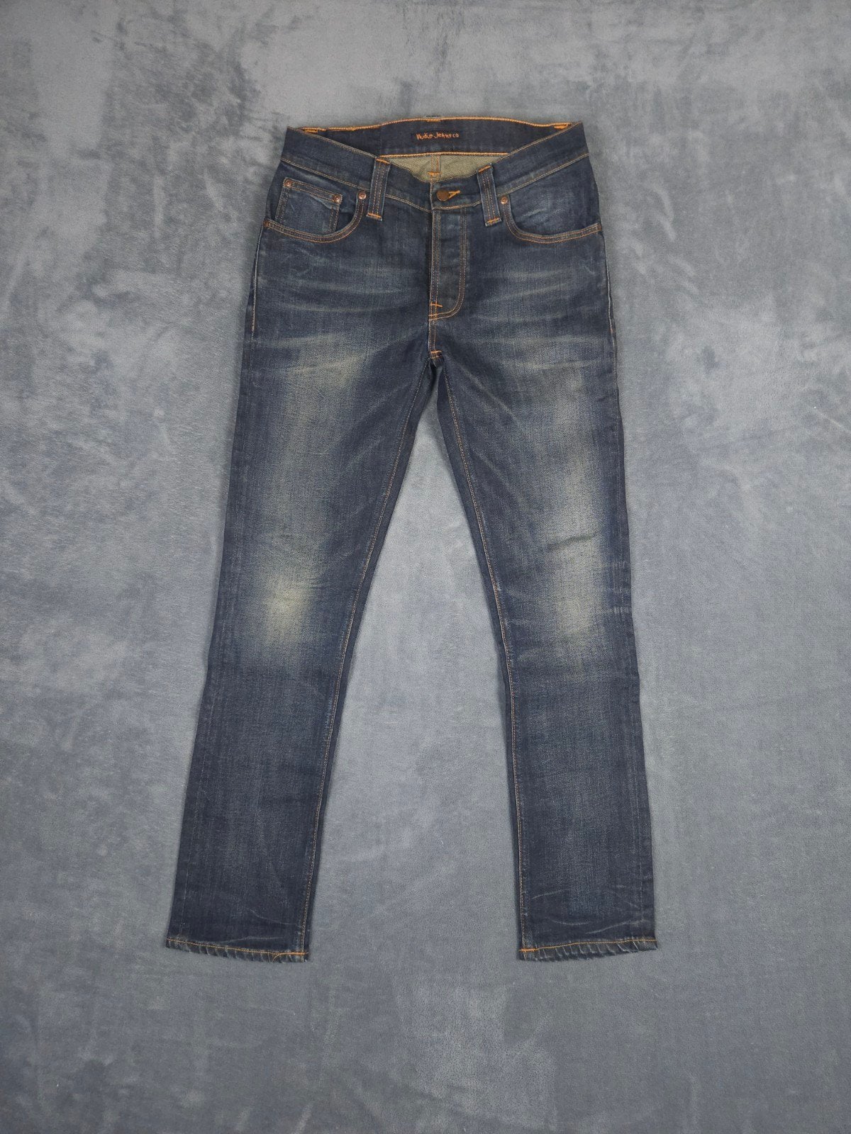 Nudie Jeans Spijker Broek Grim Tim W32 L32 Blauw., Nudie Jeans, ., W32 (confectie 46) of kleiner, Zo goed als nieuw