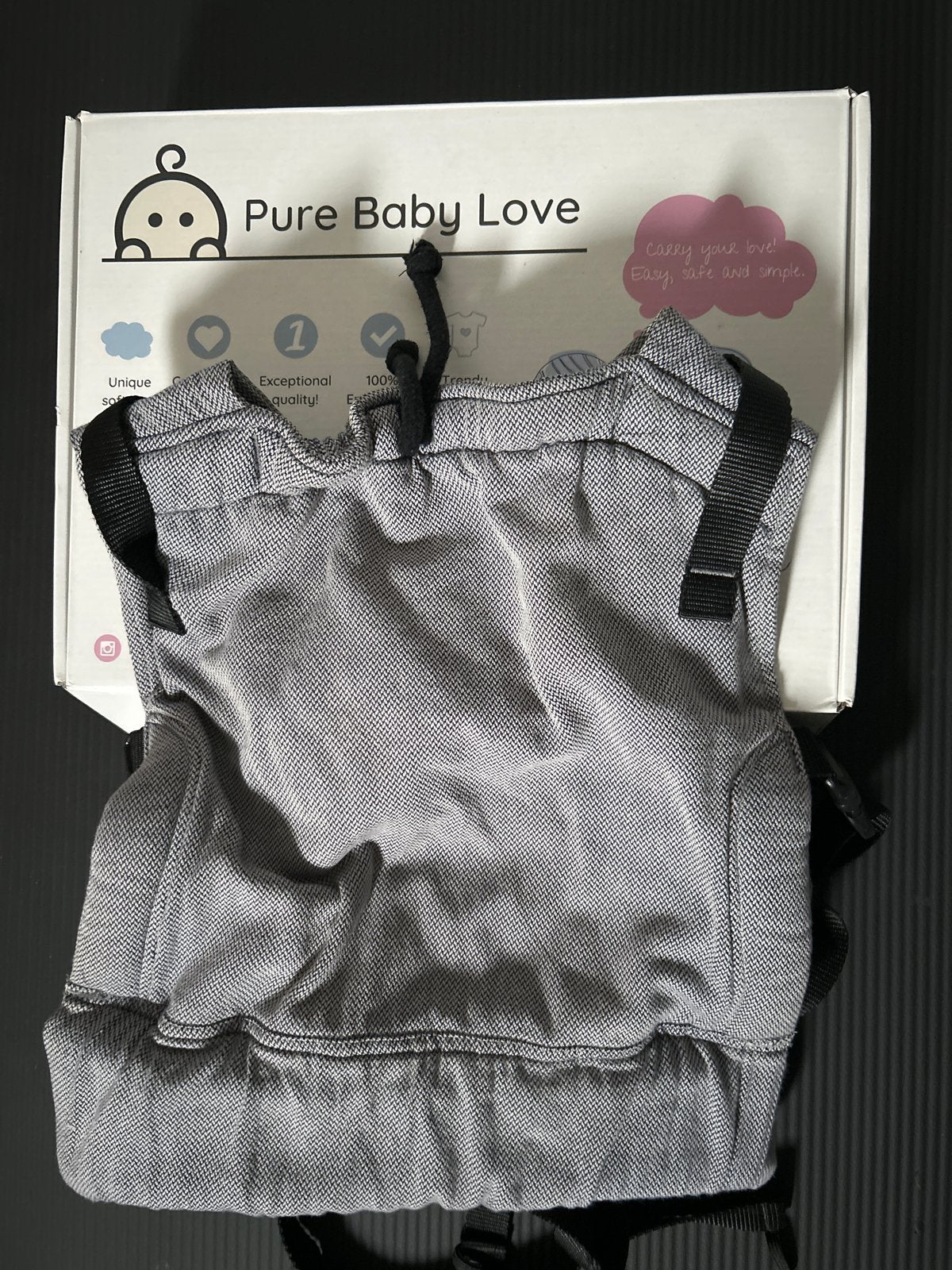 Pure Baby Love Draagzak - blauw, Overige merken, Gebruikt, Ophalen of Verzenden, Buik