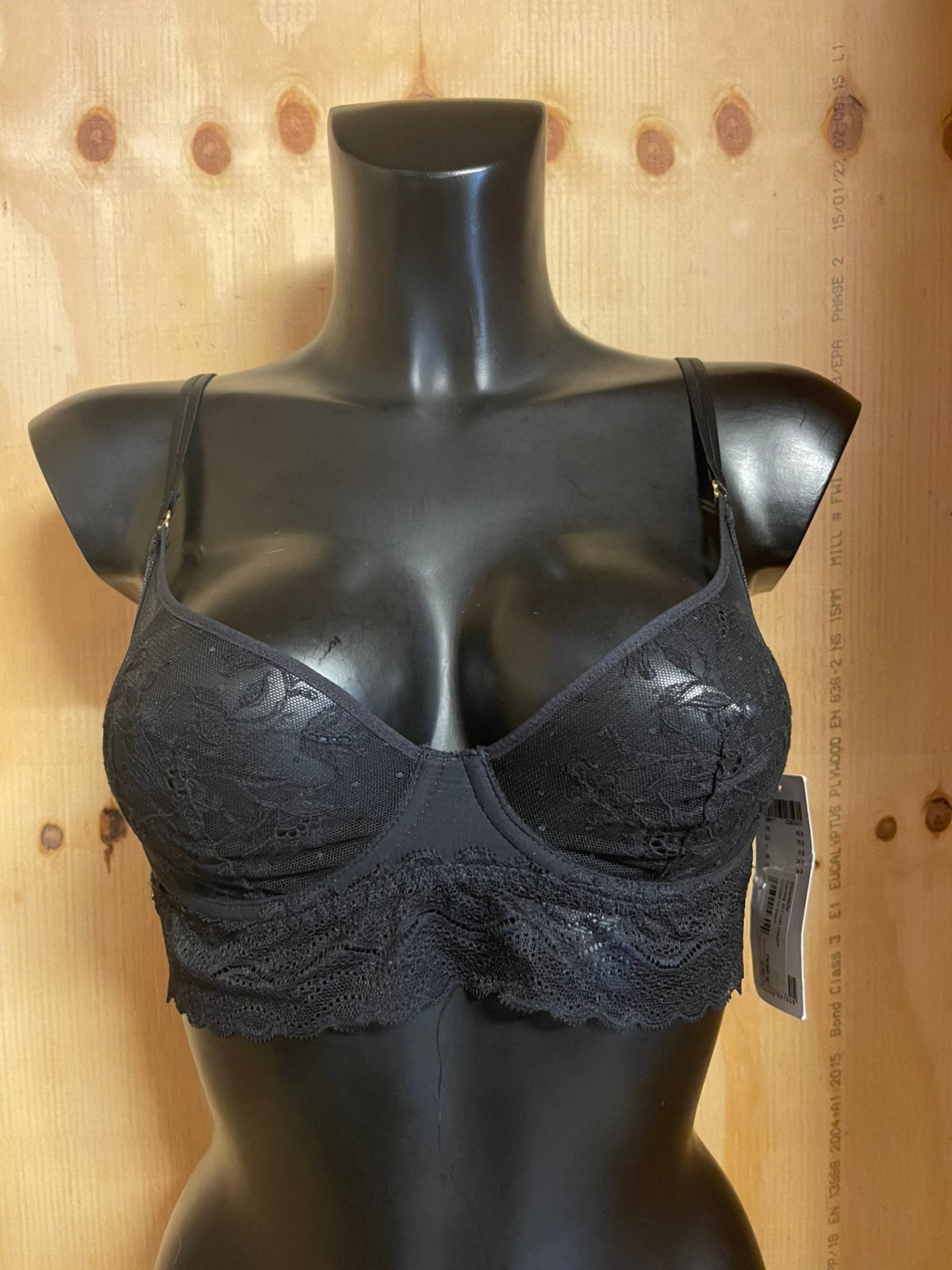 Chantelle longline bh 75b model 296111, Verzenden, Zwart, BH