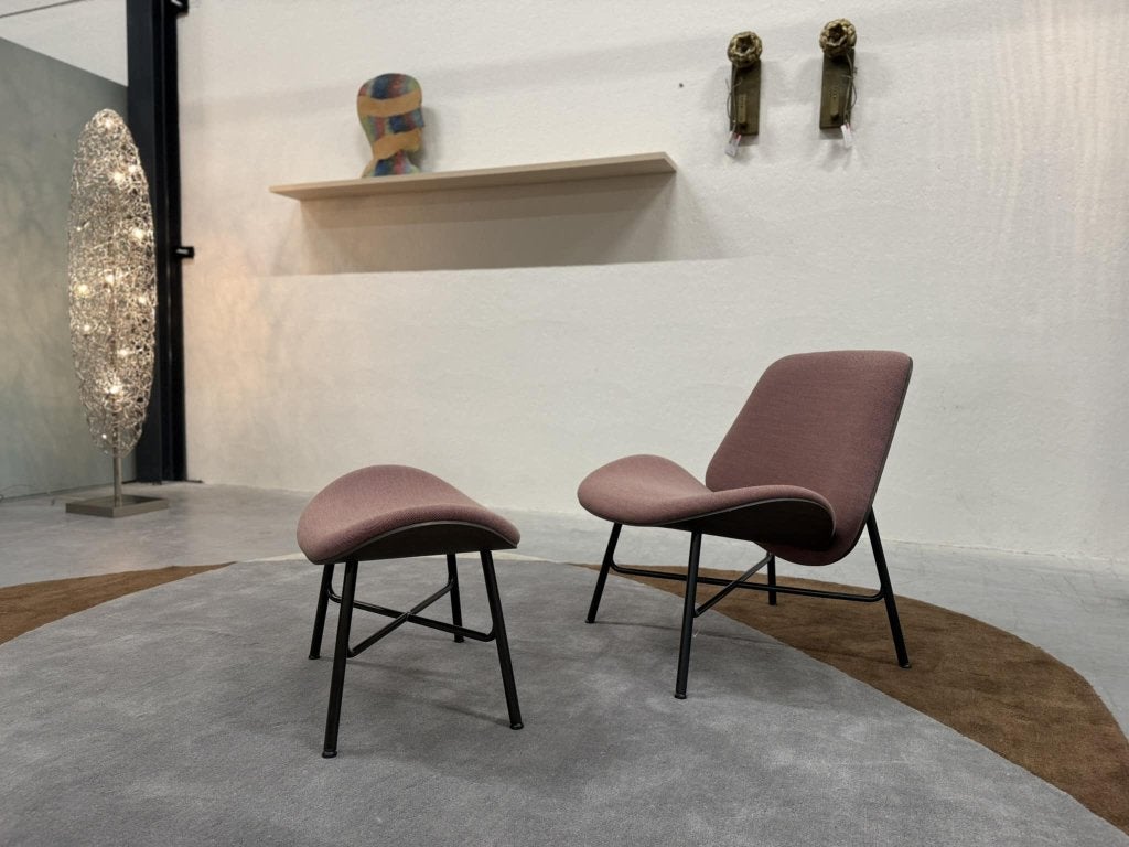 Nieuw Pode Nihan Fauteuil met Poef Steelcut Trio Stoel, Leolux, Info@leolux.nl, Nieuw, 75 tot 100 cm