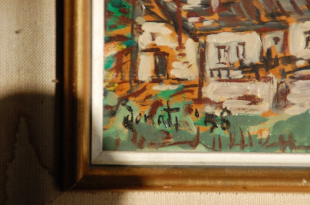 Schilderij/ paneel van Enrico Donati 1958, Antiek en Kunst, Ophalen of Verzenden