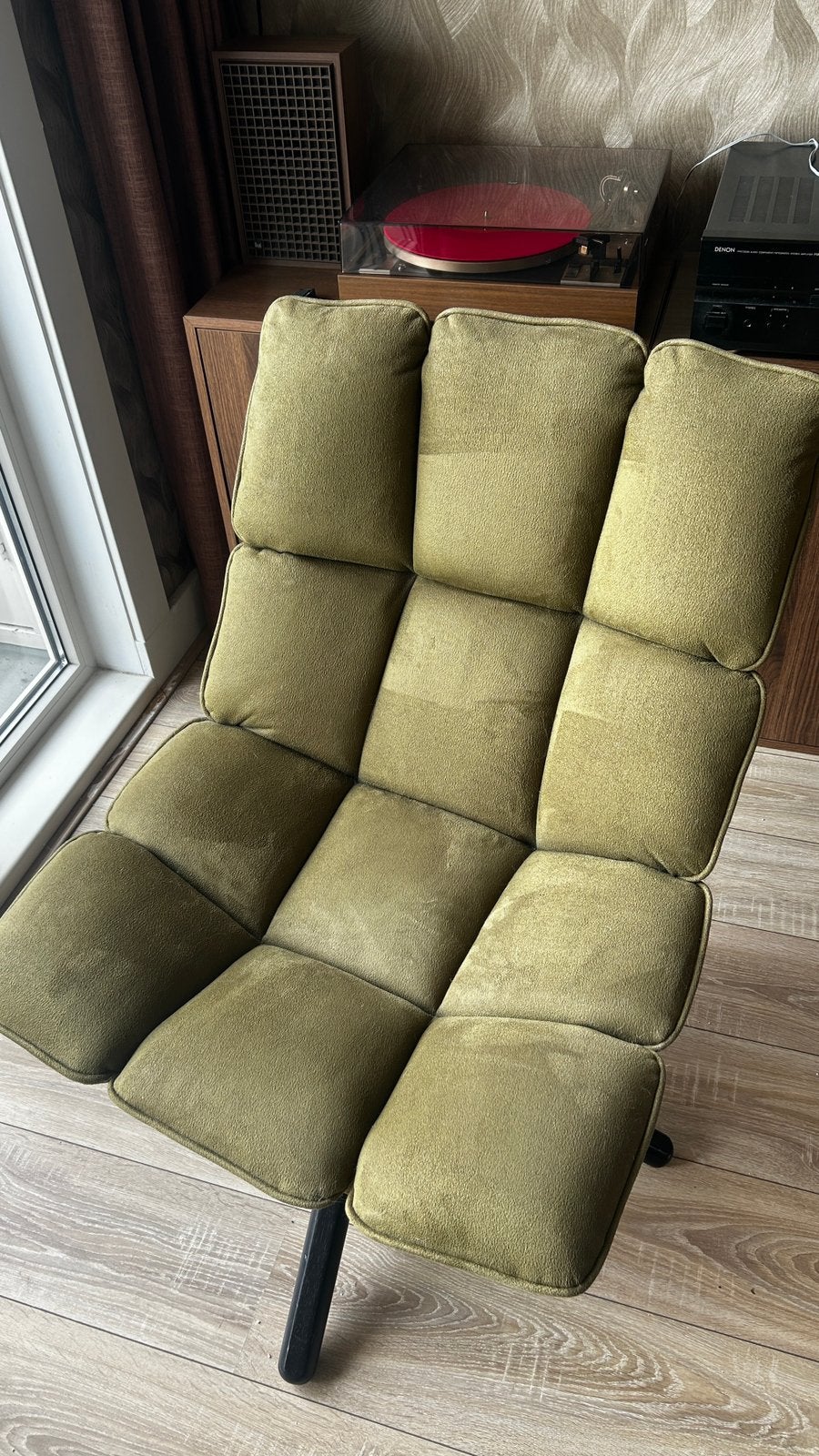Draai fauteuil Haco groen, Ophalen, Minder dan 75 cm, Zo goed als nieuw, Stof