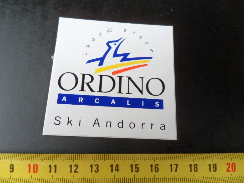 sticker ski andorra ordino arcalis, Ophalen, Zo goed als nieuw