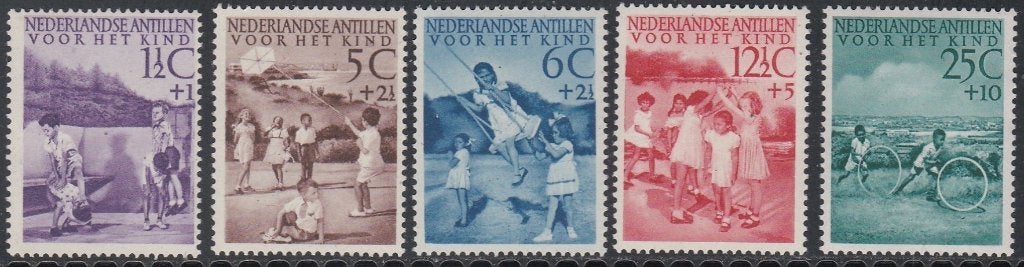Antillen 1951 234/238 Kind, Postfris, Ophalen of Verzenden, Postfris