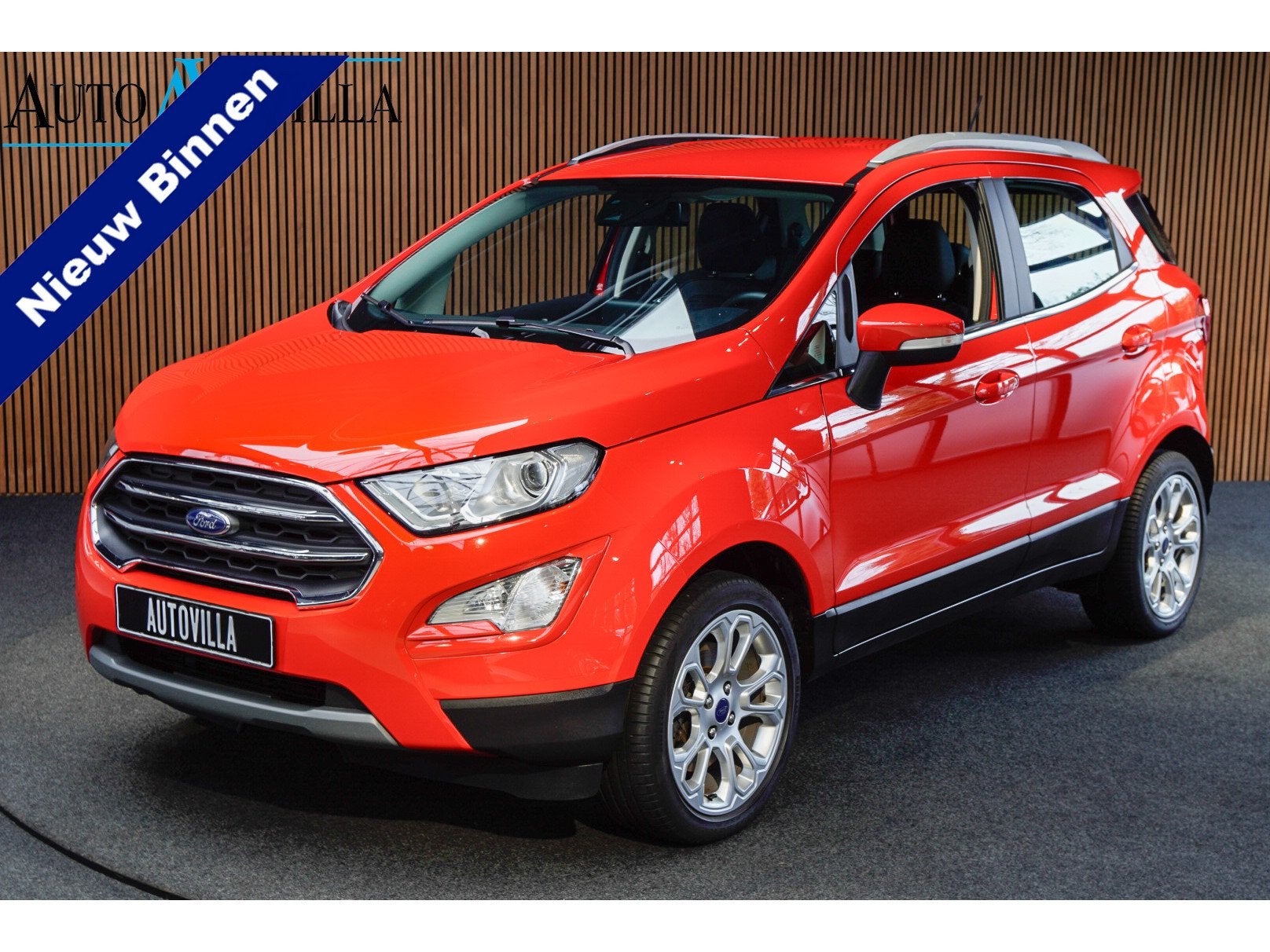 Ford EcoSport 1.0 EcoBoost Titanium Leer Navi PDC Climate C., Voorwielaandrijving, Stof, Gebruikt, Zwart
