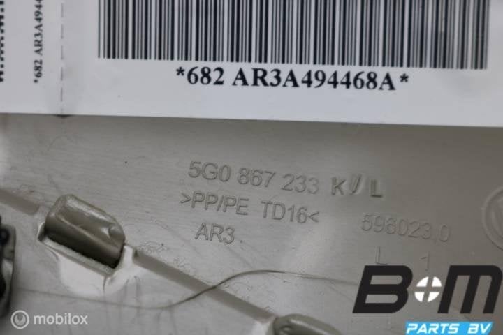 A-stijl bekleding links VW Golf 7 5G0867233K, Gebruikt