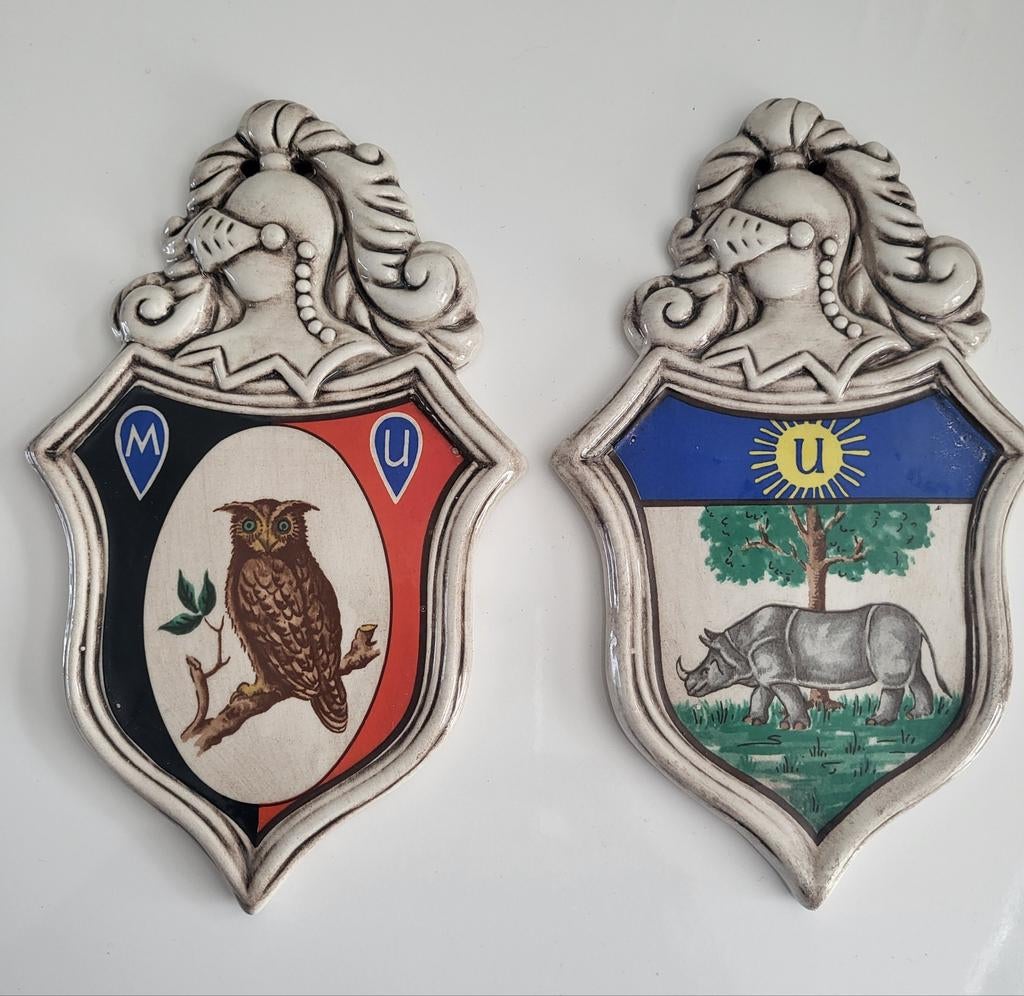 Te koop twee oude wapenschilden, Ophalen of Verzenden, Gebruikt