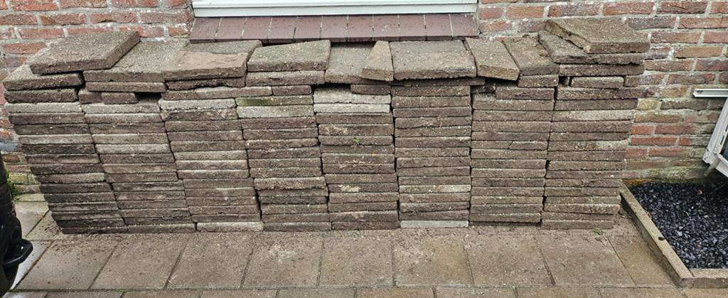 Gebruikte terrastegels 30x30 cm tegels, Tuin en Terras, Ophalen, Gebruikt, 10 m² of meer, Beton