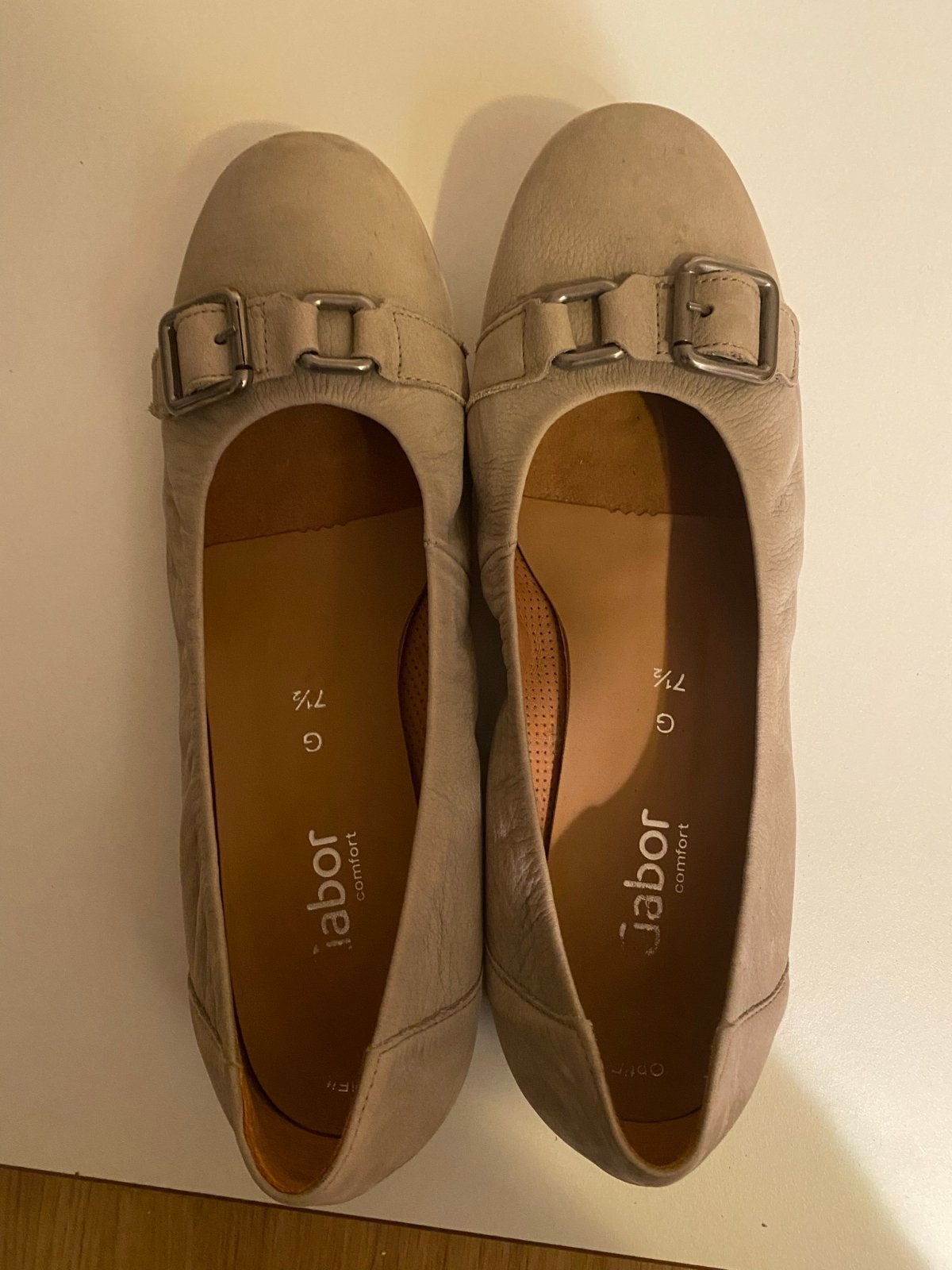 Gabor Comfort Ballerina's - Maat 7.5 (41), Ophalen of Verzenden, Zo goed als nieuw, Beige, Ballerina's