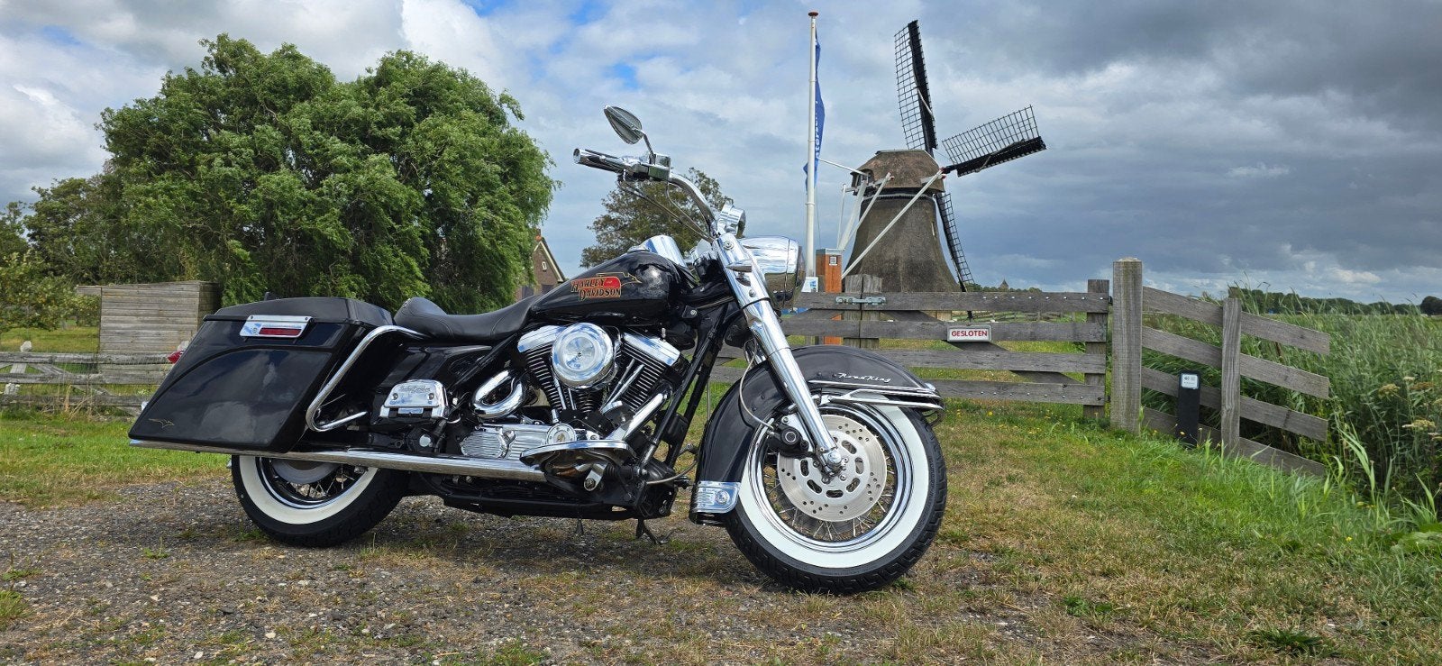 Harley Davidson Road King 1998 Evolution, 2 cilinders, Sportuitlaat, Occasion, 1340 cc