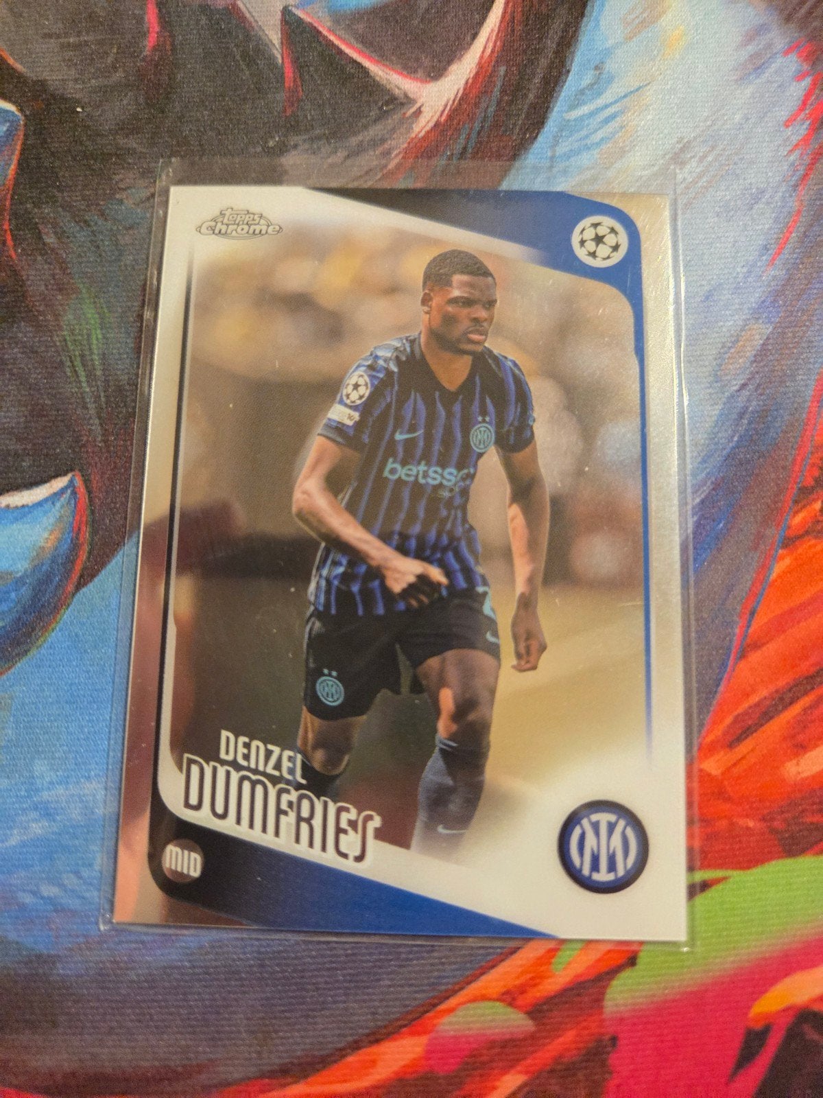 Denzel Dumfries Topps Chrome Champions League Kaart, Ophalen of Verzenden