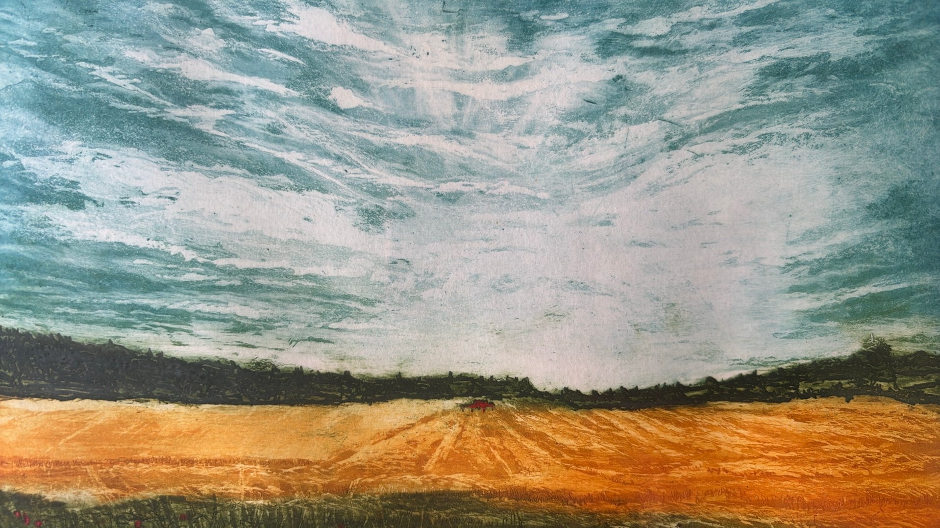 Kent Cornfields - Ets van Peter Wareham (36/50), Ophalen, Landschap, 1950 - 1999, Genummerd