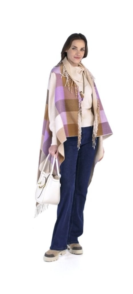 Mooie Poncho Caroline Biss, Kleding | Dames, Maat 38/40 (M), Bruin, Verzenden, Nieuw