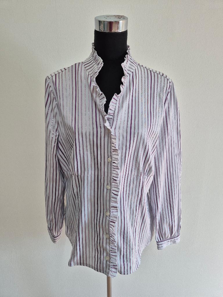 Top2N - Paars-witte Damart blouse valt als maat 40-42 (1), Ophalen of Verzenden, Zo goed als nieuw, Maat 38/40 (M), Paars