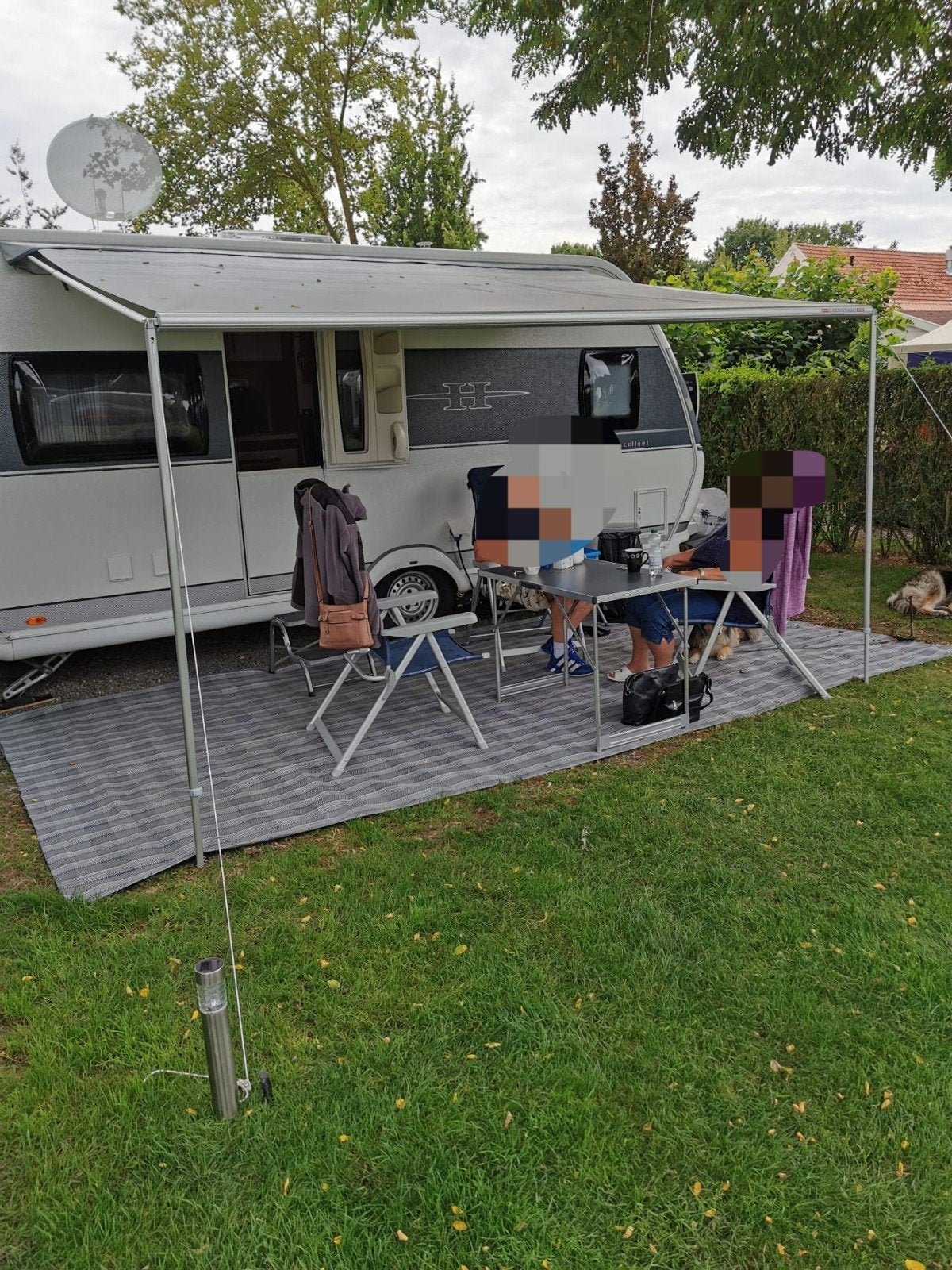 Fiamma caravanstor XL 360, royal Grey, uitval 250 cm,, Ophalen, Zo goed als nieuw