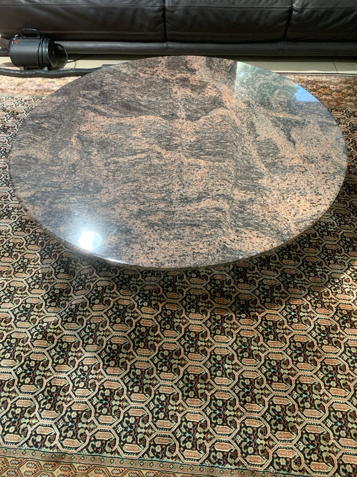 Granieten Salontafel Rond - Diameter 120 cm, Hoogte 35 cm, Ophalen, Overige materialen, Gebruikt, 100 tot 150 cm