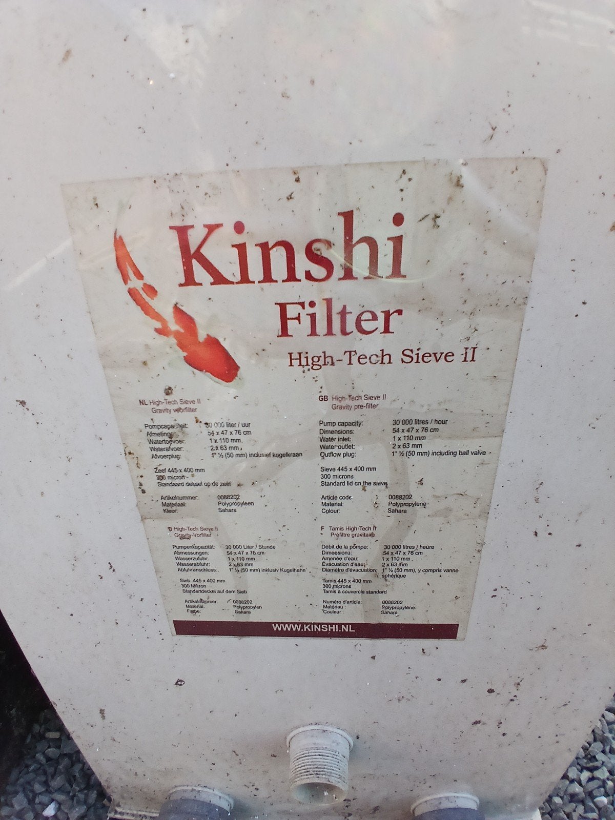 Kinshi Filter High-Tech Sieve II en Ecopower+ filters, Tuin en Terras, Vijver-toebehoren, Ophalen of Verzenden, Gebruikt, Vijverfilter