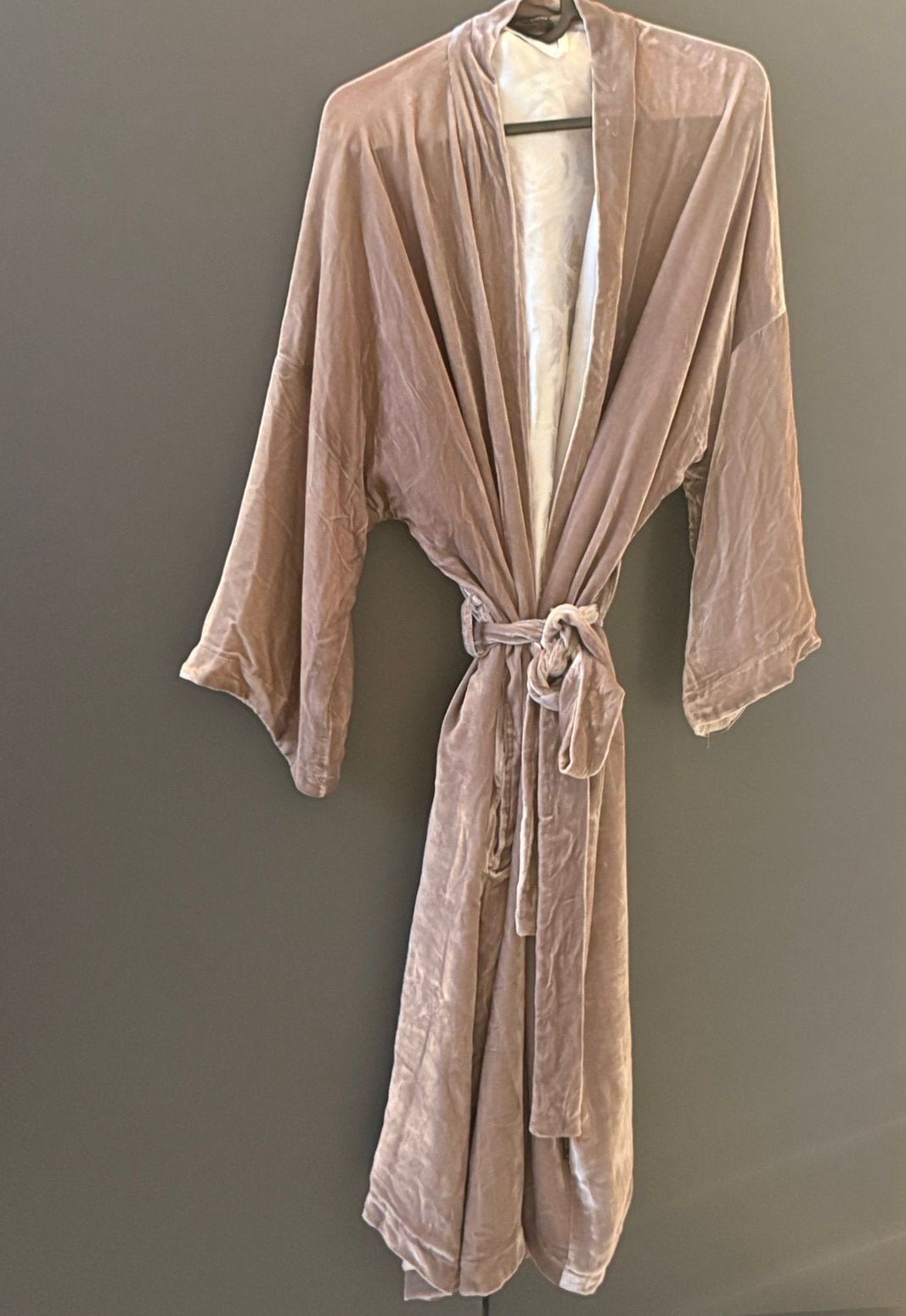 Rituals silk kimono, Verzenden, Zo goed als nieuw, Roze, Onder de knie