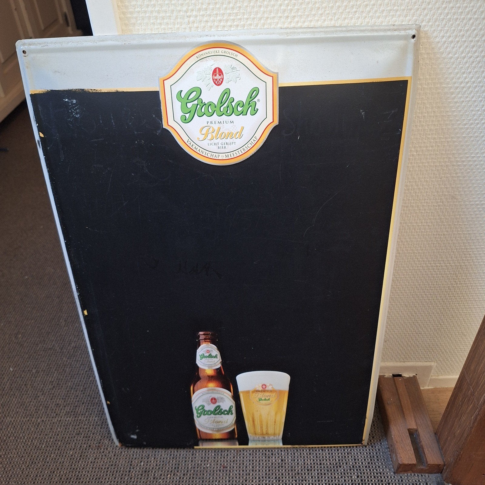 Grolsch bord, Ophalen of Verzenden, Gebruikt, Reclamebord, Plaat of Schild, Grolsch