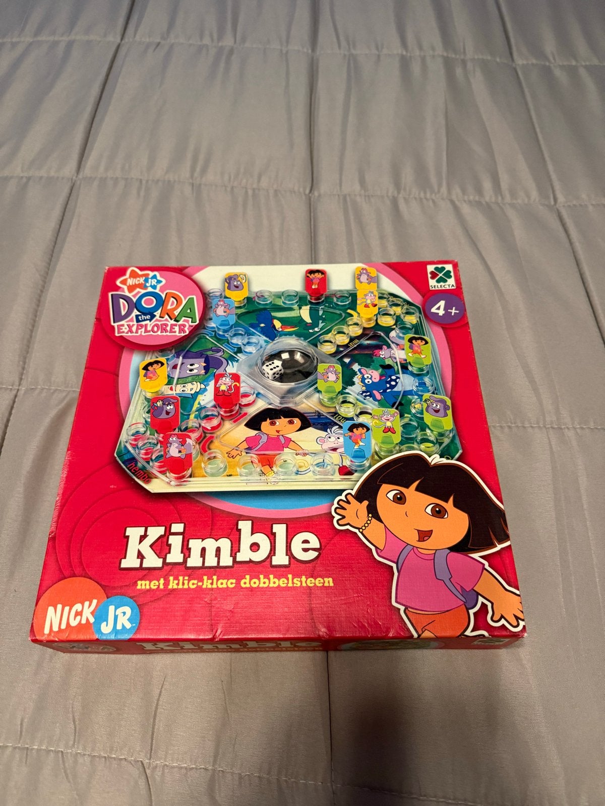 Dora the Explorer Kimble Bordspel met Klic-Klac Dobbelsteen, Drie of vier spelers, Ophalen of Verzenden, Zo goed als nieuw