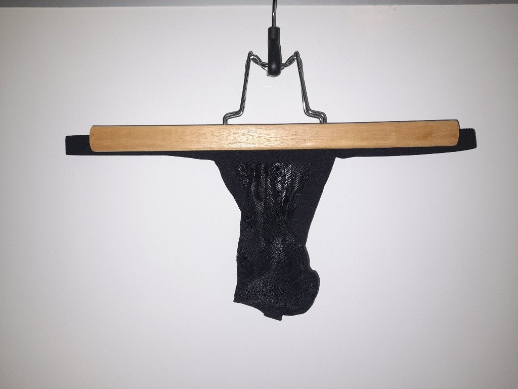 Zwarte Heren String Maat M, Kleding | Heren, Verzenden, Zwart, Slip