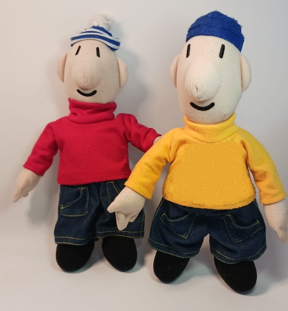 Buurman en Buurman knuffels 30 cm, Gebruikt, Overige karakters, Overige typen, Ophalen of Verzenden