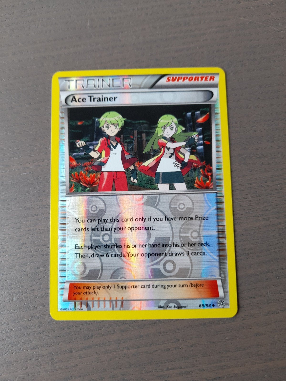 Ancient origins 69/98 ace trainer reverse, Ophalen of Verzenden, Gebruikt, Losse kaart, Foil