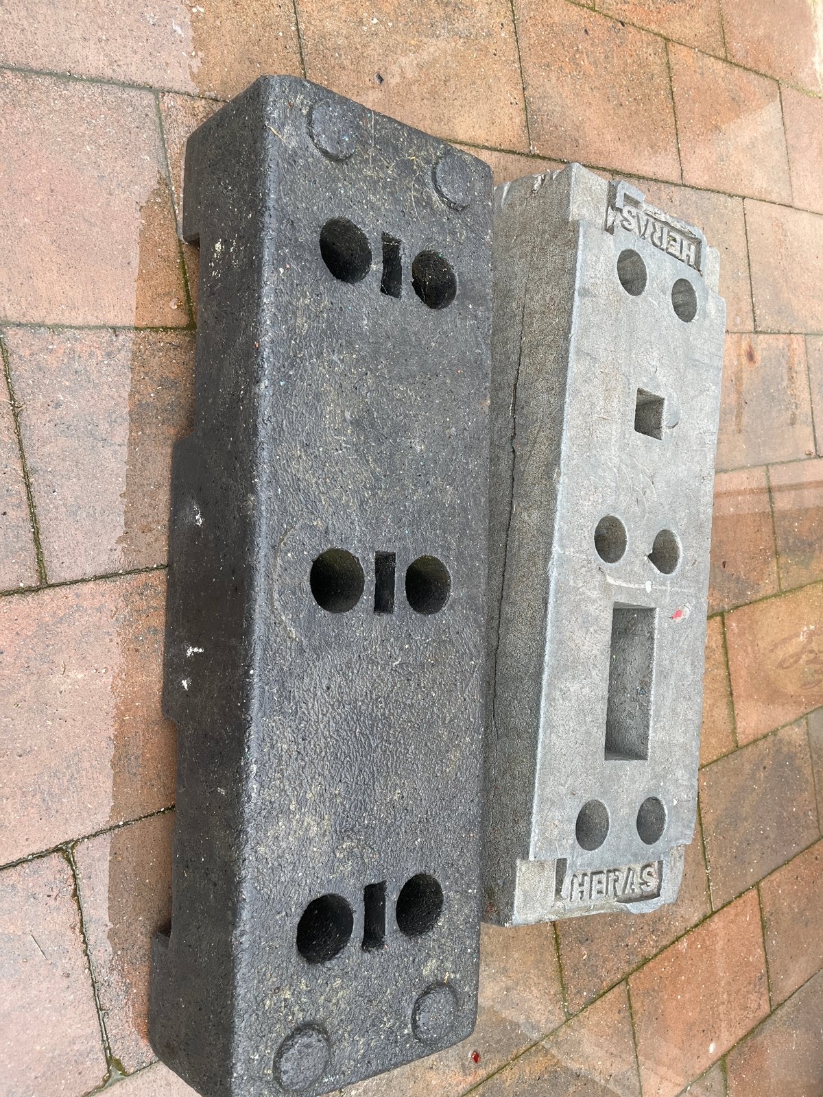 Heras bouwhekvoeten - rubber en kunststof, Ophalen, Gebruikt