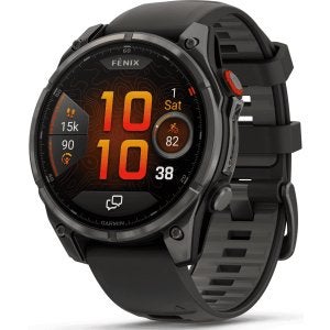 Garmin Fenix 8 Pro Amoled Smartwatch 47mm Carbon grey Titan, Sieraden, Tassen en Uiterlijk, Afstand, Zwart, Ophalen of Verzenden