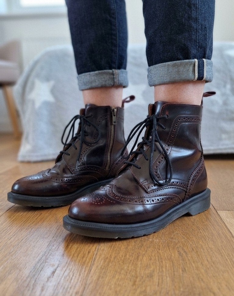 Dr. Martens Bordeauxrood Lakleer Laarzen Maat 37, Overige kleuren, Lage of Enkellaarzen, Ophalen of Verzenden, Dr. Martens