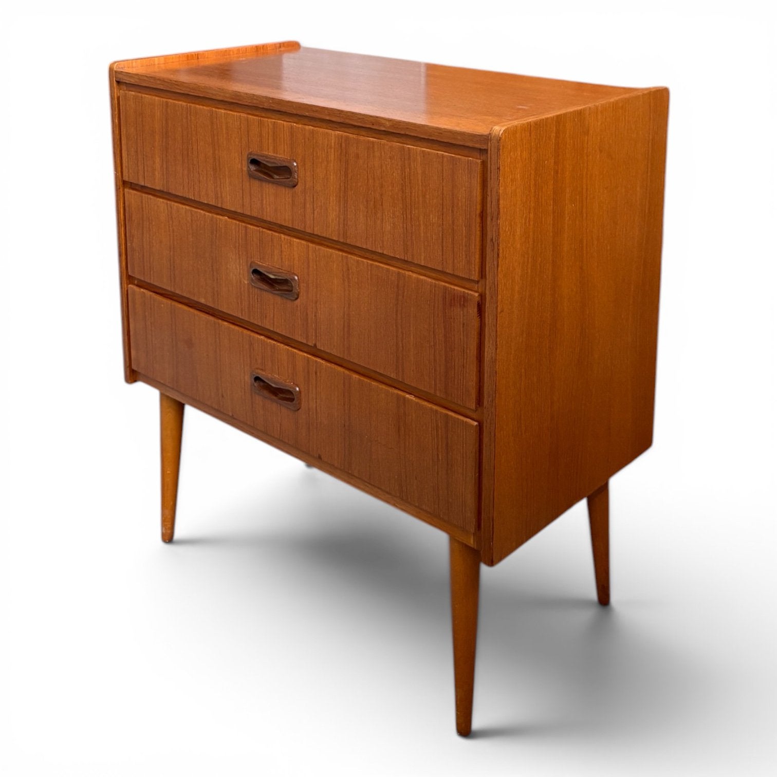 Vintage teak ladekastje uit Zweden, Teakhout, ?, 3 of 4 laden, Minder dan 100 cm