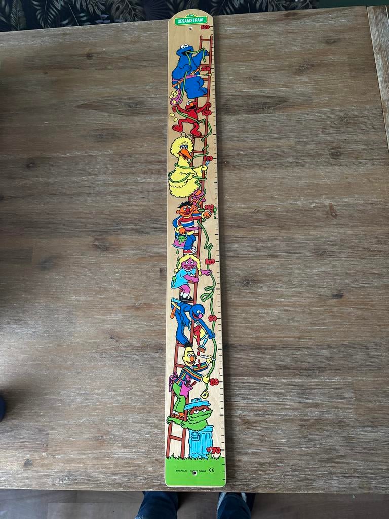Sesamstraat Meetlat, nog zeer netjes, Ophalen of Verzenden, Zo goed als nieuw, Wanddecoratie