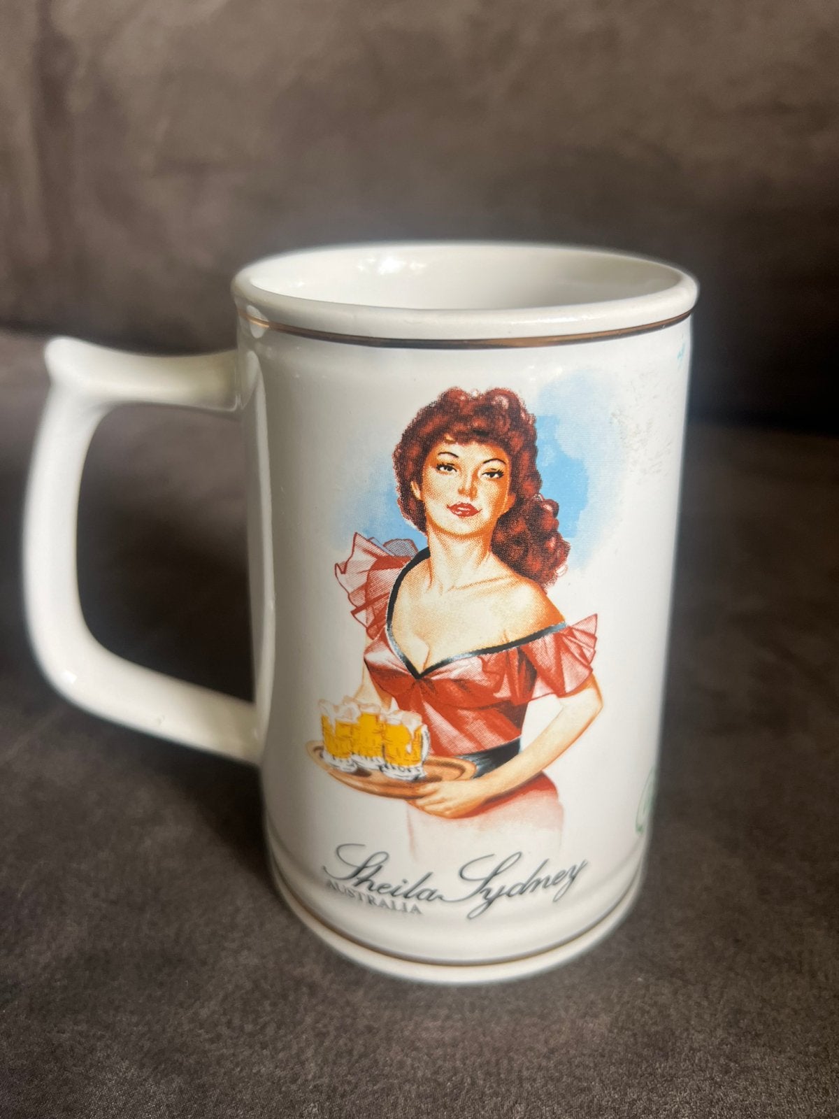 Vintage Keramieken Mok / Bierpul.1986., Verzamelen, Ophalen of Verzenden, Zo goed als nieuw, Pul(len), Overige merken
