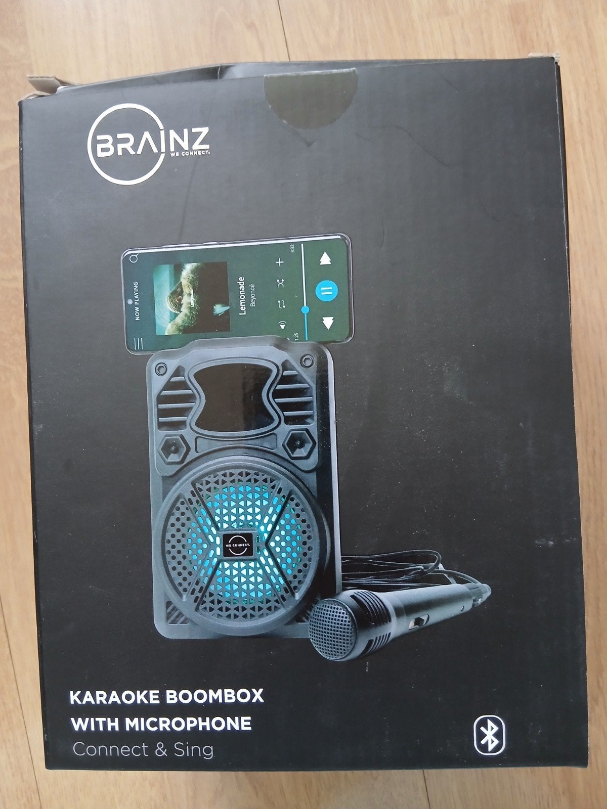 Brainz Karaoke Boombox S40 met Microfoon, Audio, Tv en Foto, Karaoke-apparatuur, Nieuw, Complete set, Ophalen of Verzenden