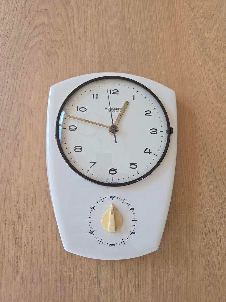 Vintage antieke Noblesse Electric keukenklok €60, Antiek en Kunst, Ophalen of Verzenden
