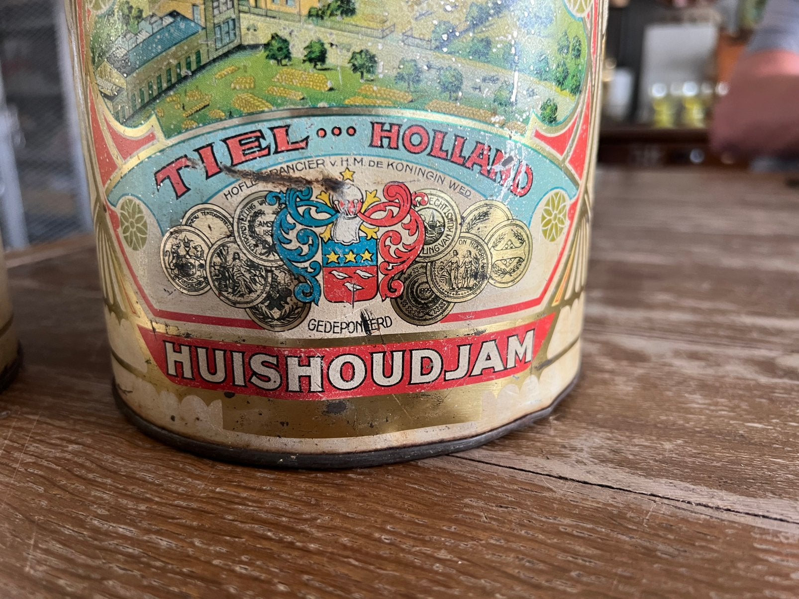 OUD BLIK HUISHOUDJAM, Ophalen of Verzenden, Gebruikt, Overige