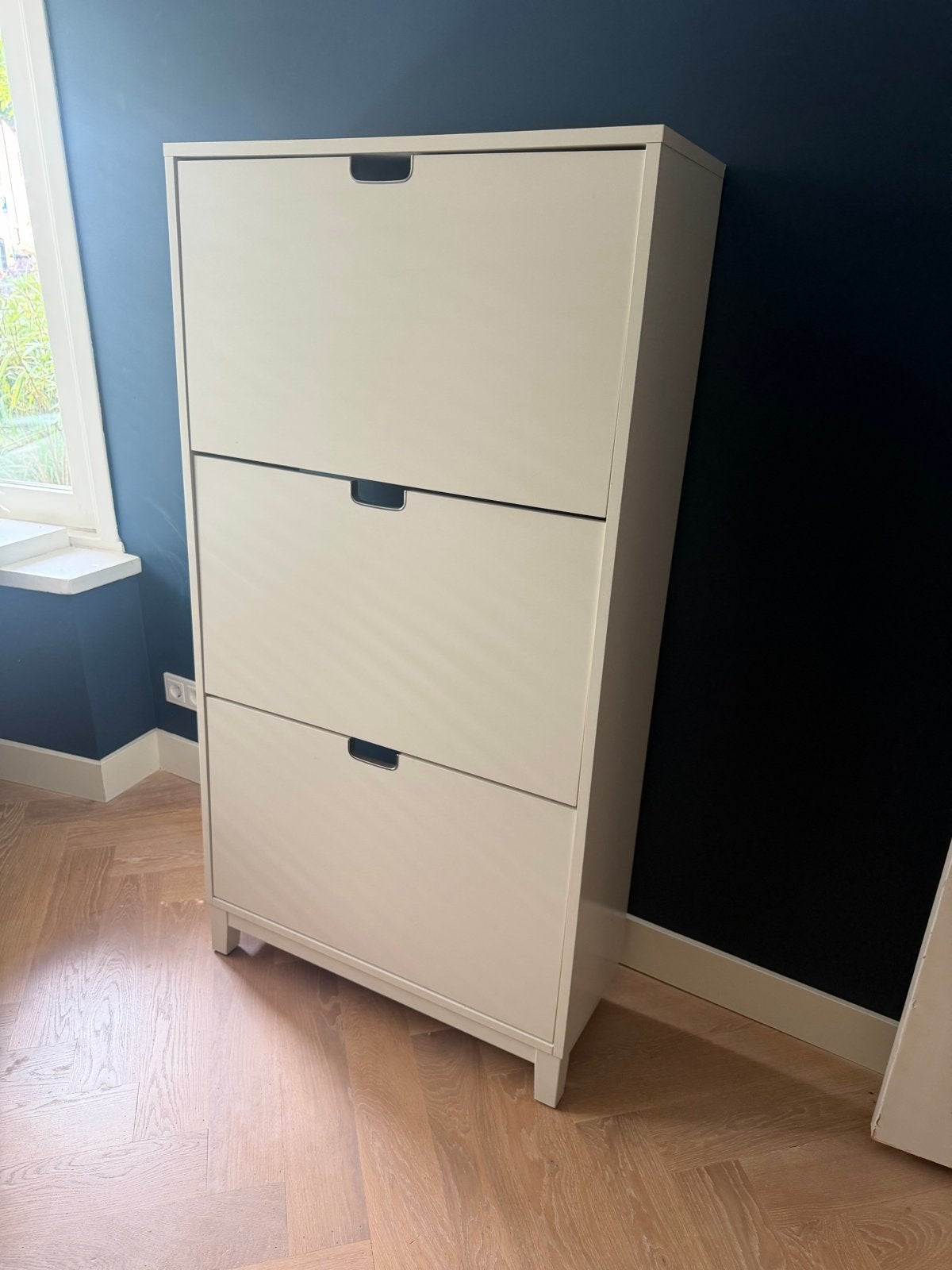 Ikea Stall. Witte schoenenkast met 3 vakken, Ophalen, Gebruikt, Geen