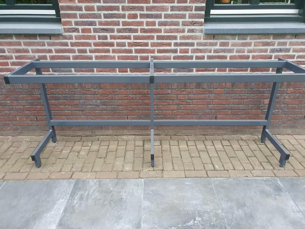 Industriële werkbank / laboratoriumtafel grijs, Ophalen, Gebruikt, 170 cm of meer