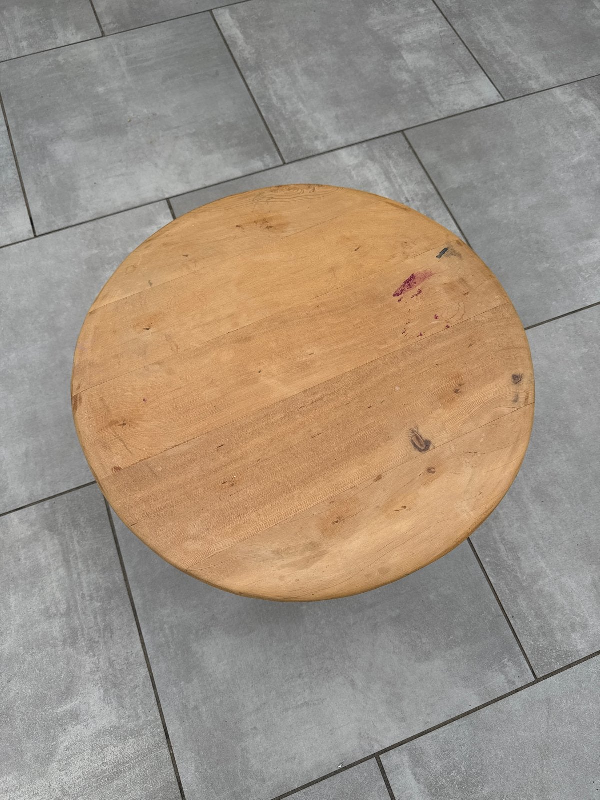 Marokkaanse houten salon/bijzettafel - 56x42 cm, Minder dan 45 cm, Gebruikt, Rond, Hout