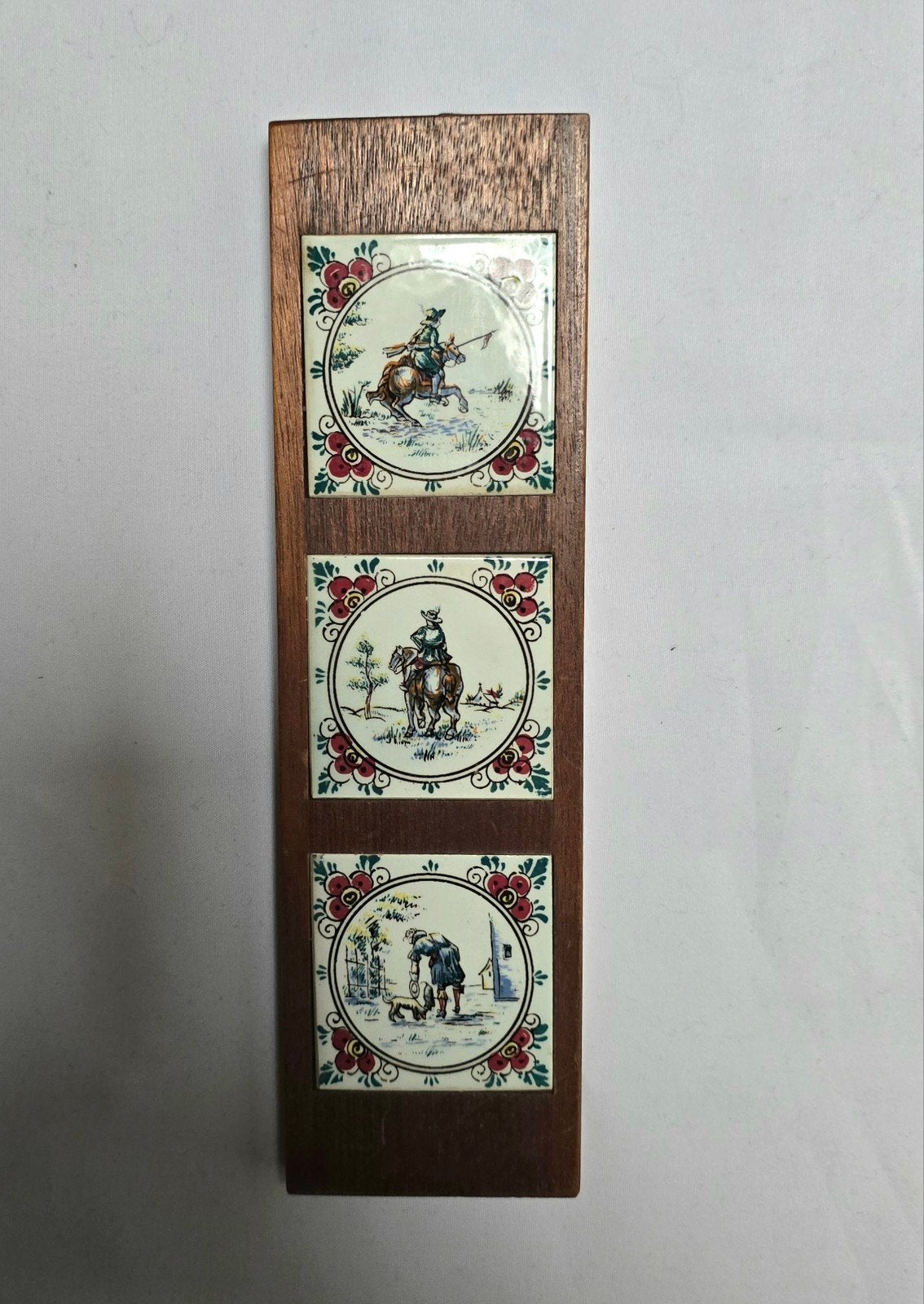 Houten Wandtableau met Hollandse Tegeltjes, Ophalen of Verzenden
