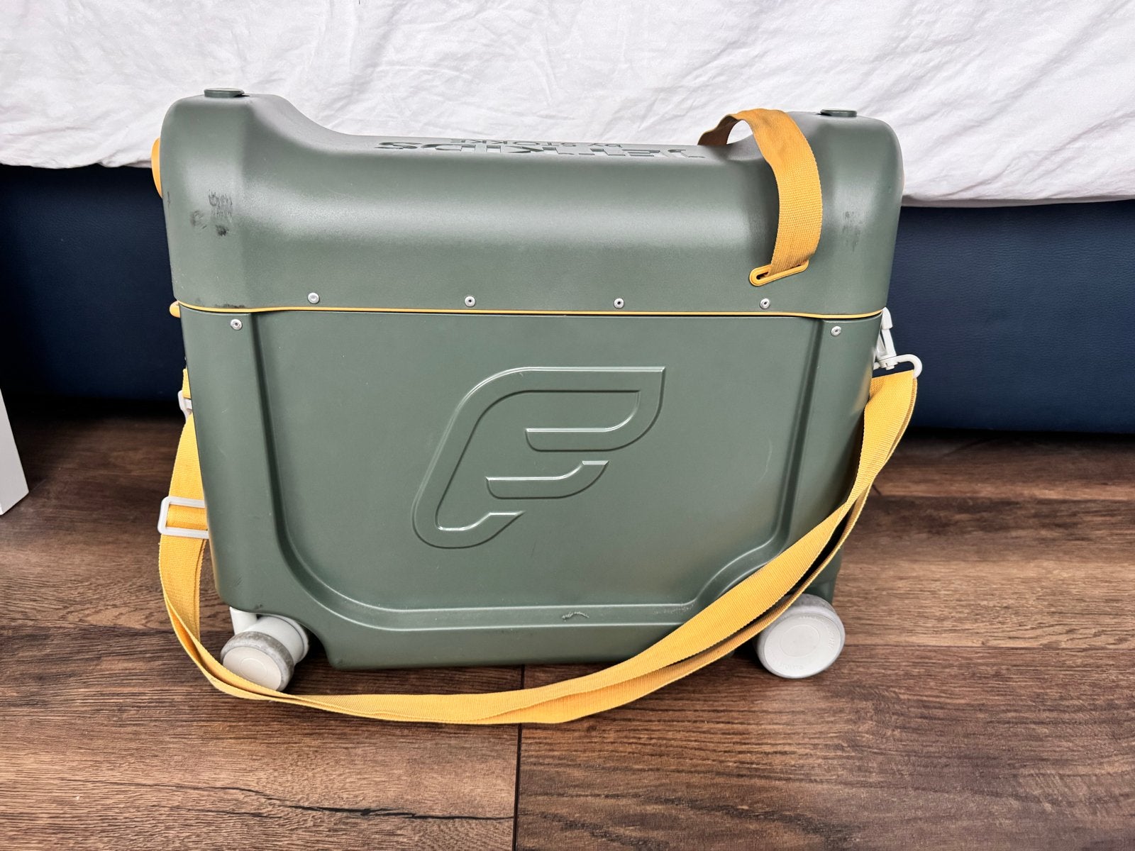 JetKids by Stokke BedBox - Groen met gebruikssporen, Ophalen of Verzenden, Gebruikt