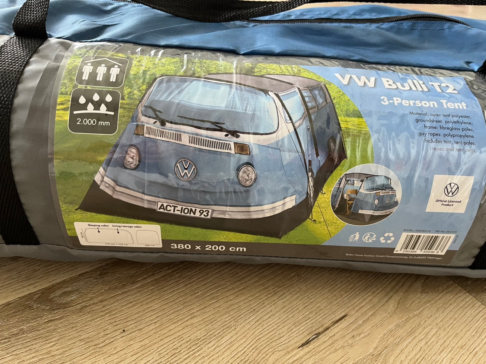 3-persoons tent - VW Bulli T2 - NIEUW (nog nooit gebruikt), Ophalen of Verzenden, Nieuw, Tot en met 3