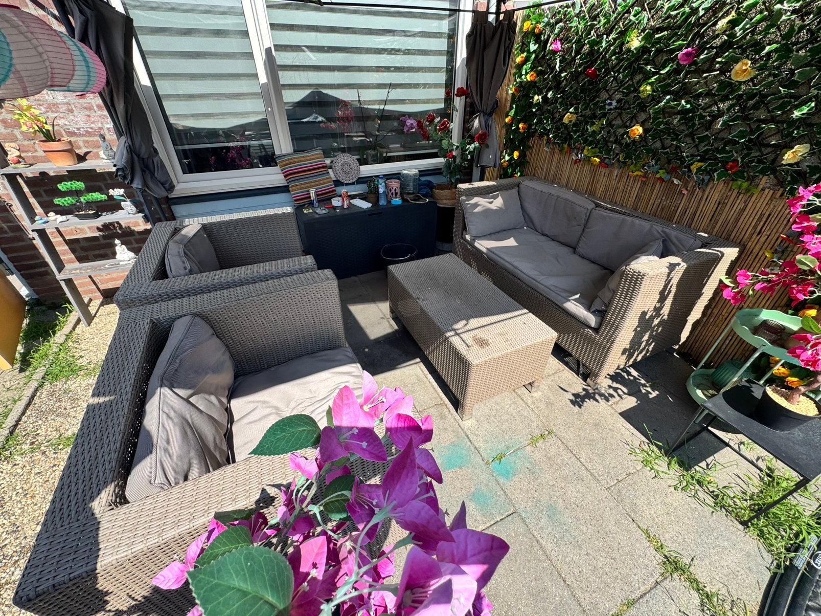 Tuinset met kussens gratis zo snel mogelijk afhalen, Ophalen, Gebruikt, Bank