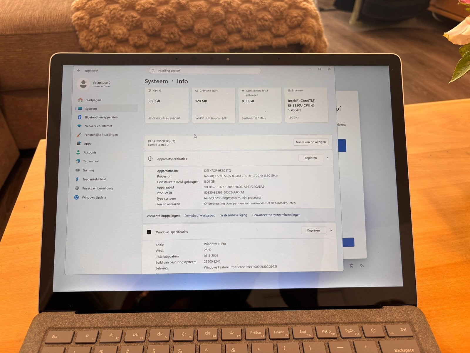 Windows surface laptop, Computers en Software, 2 tot 3 Ghz, Qwerty, 8 GB, 13 inch