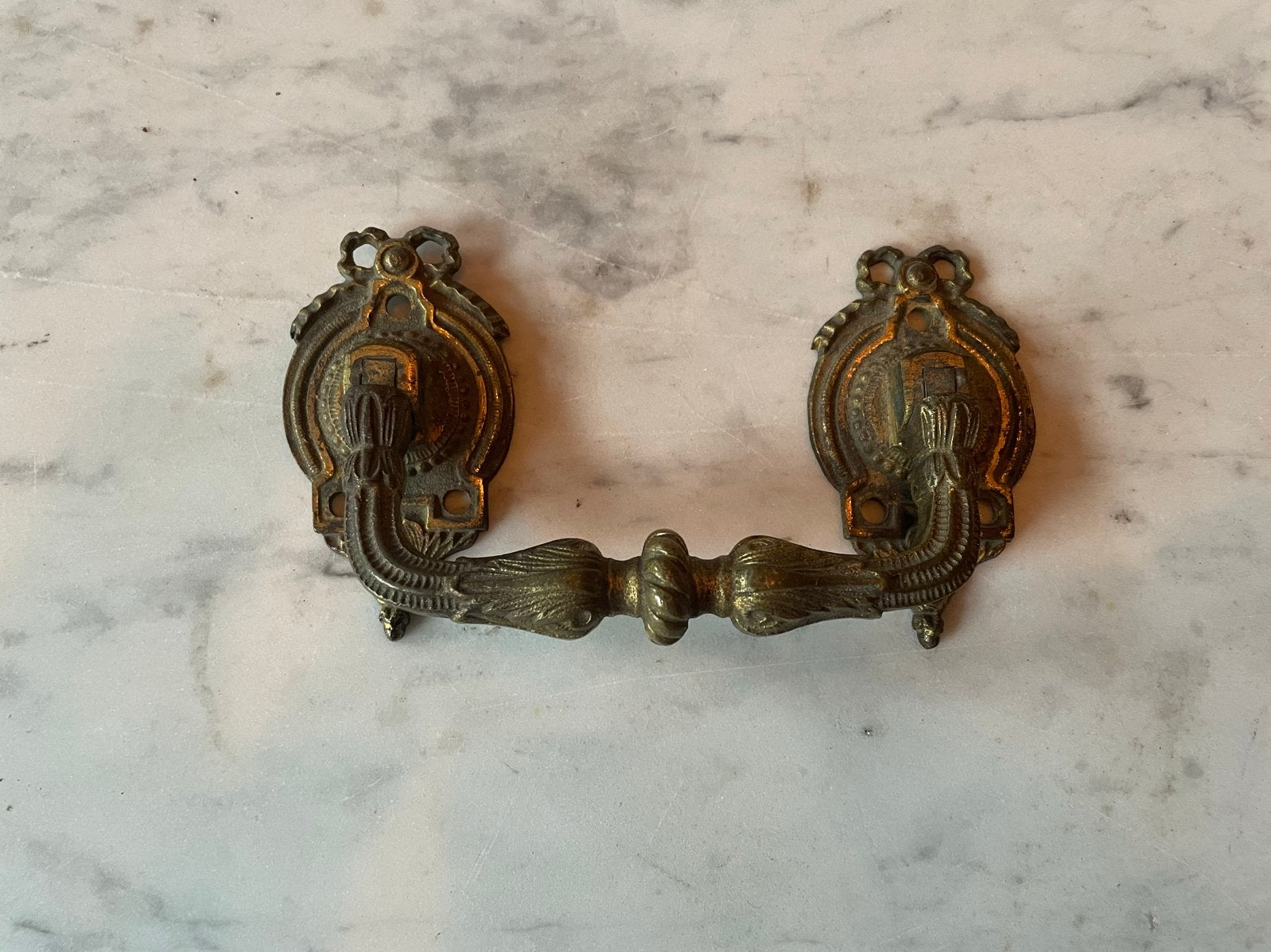 Antiek Bronzen Ladebeslag - Perfect voor Restauratie, Antiek en Kunst, Ophalen of Verzenden
