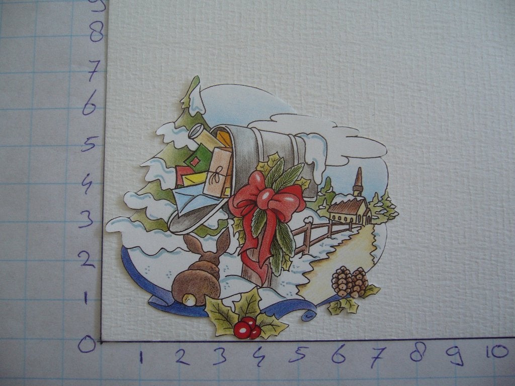 nr. 662 - uitgeknipt 3d plaatje kerst, Hobby en Vrije tijd, Kaarten | Zelf maken, Ophalen of Verzenden, Nieuw, Kerst, Knipvel