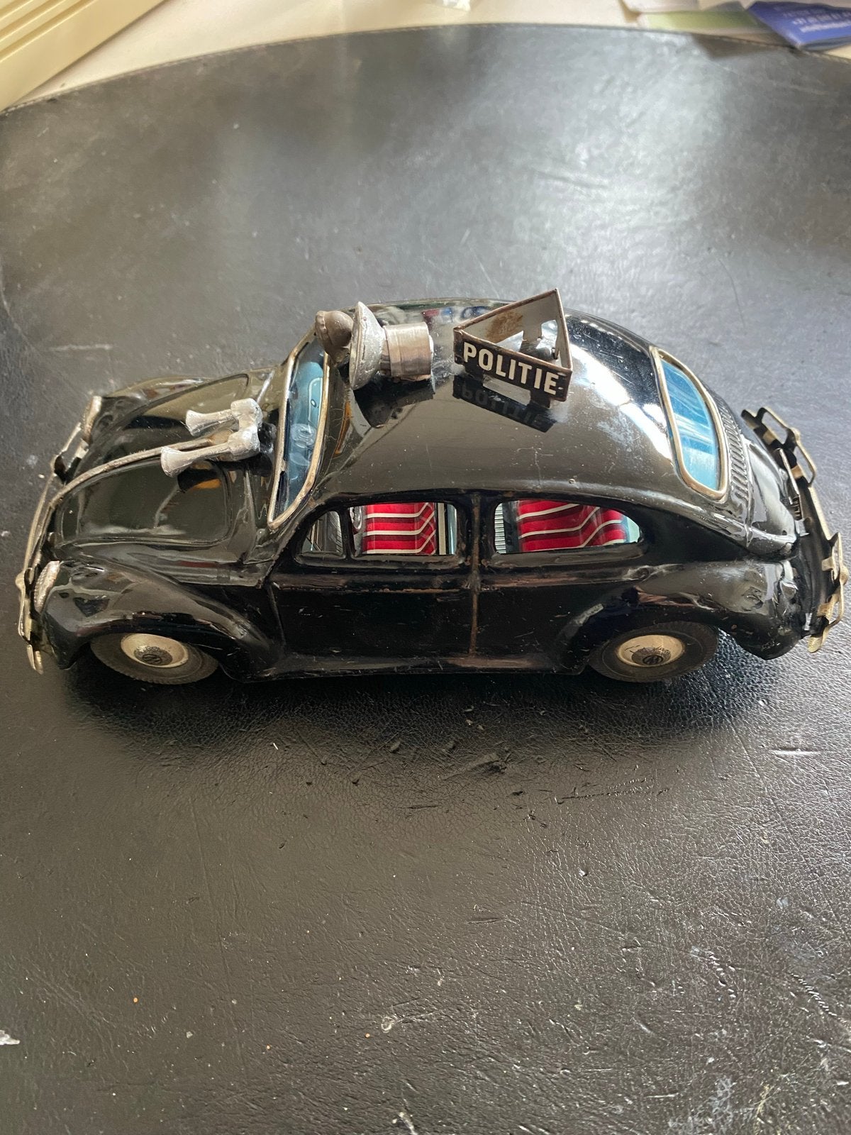 Vintage blikken Volkswagen Kever politieauto, Ophalen of Verzenden, Gebruikt