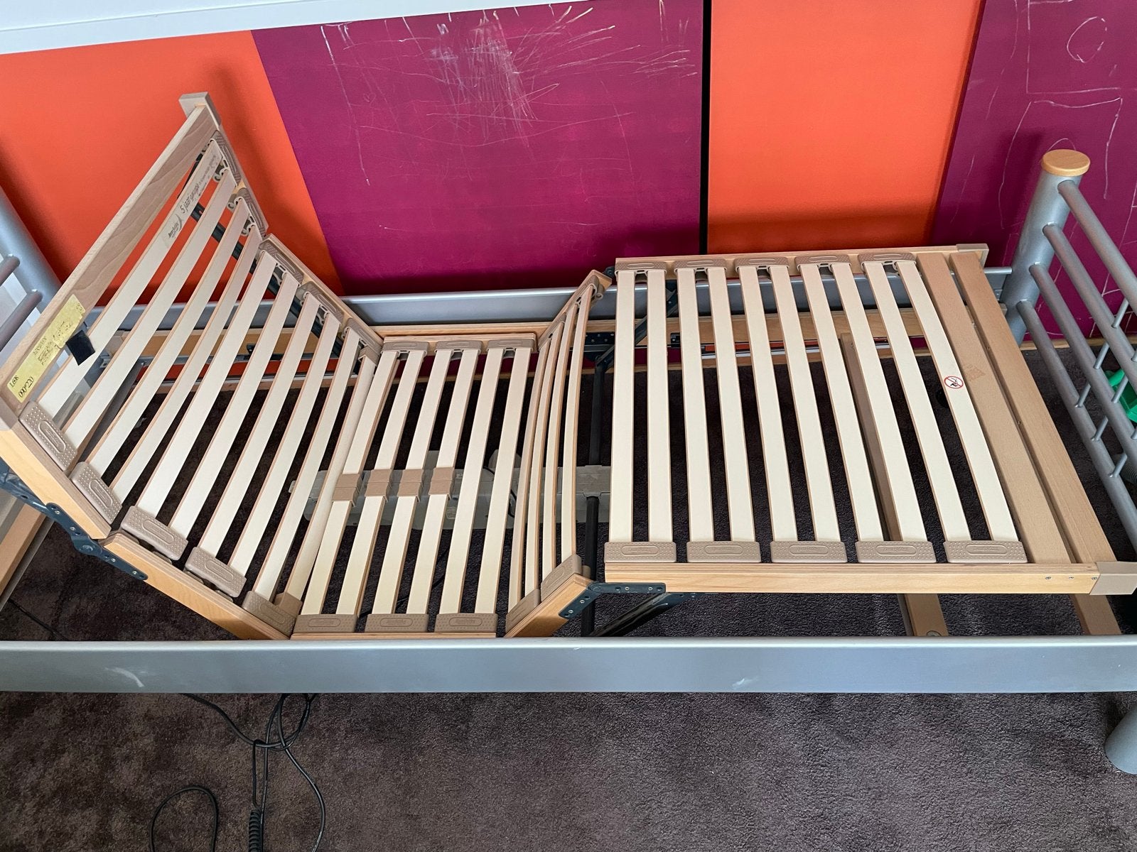 TEAB Elektrisch verstelbare lattenbodem 90 x 220 cm, Huis en Inrichting, Ophalen, Gebruikt, 90 cm, Eenpersoons