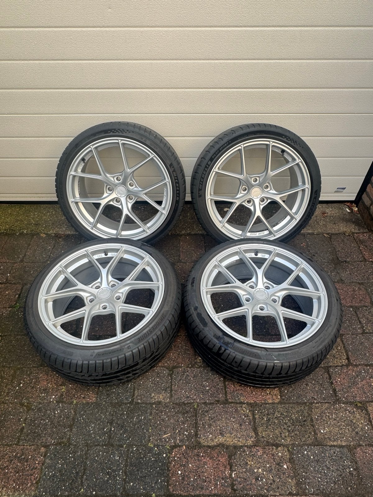 JR-Wheels SL01 Super Light Velgen /18 Inch /5x112, Ophalen, 18 inch, Gebruikt, Banden en Velgen